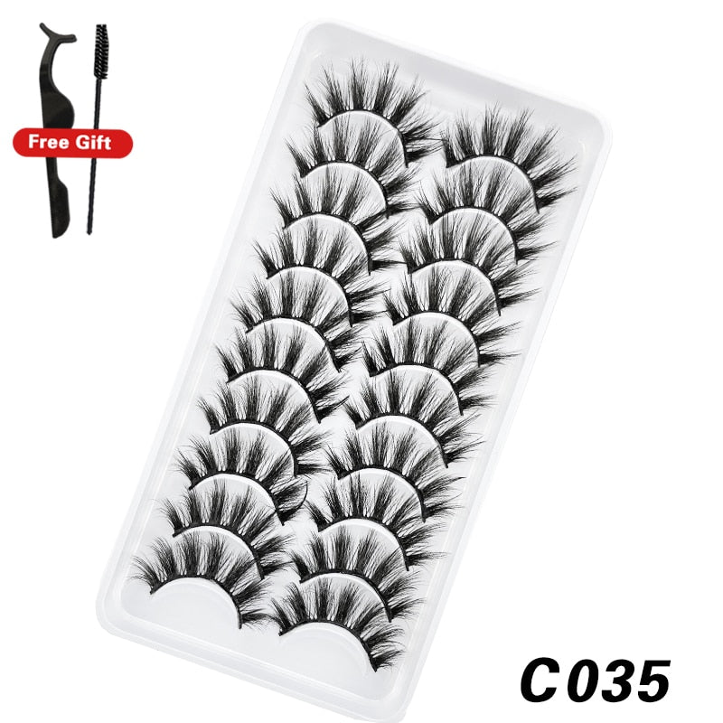 6 Pairs 3D Natural Mink Lashes for naturally enlarged lashes