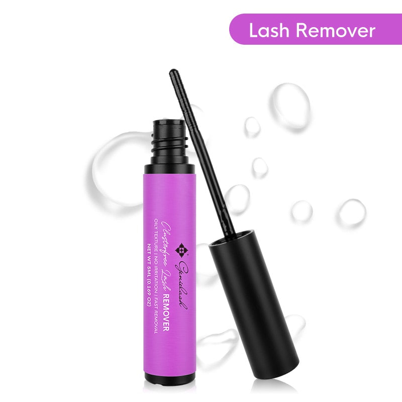 Genielash 2 in 1 Bond and Seal/Lock Dual-Ended Eyelash Glue for DIY Eyelash Extensios Long Lasting Waterproof Spiral Brush