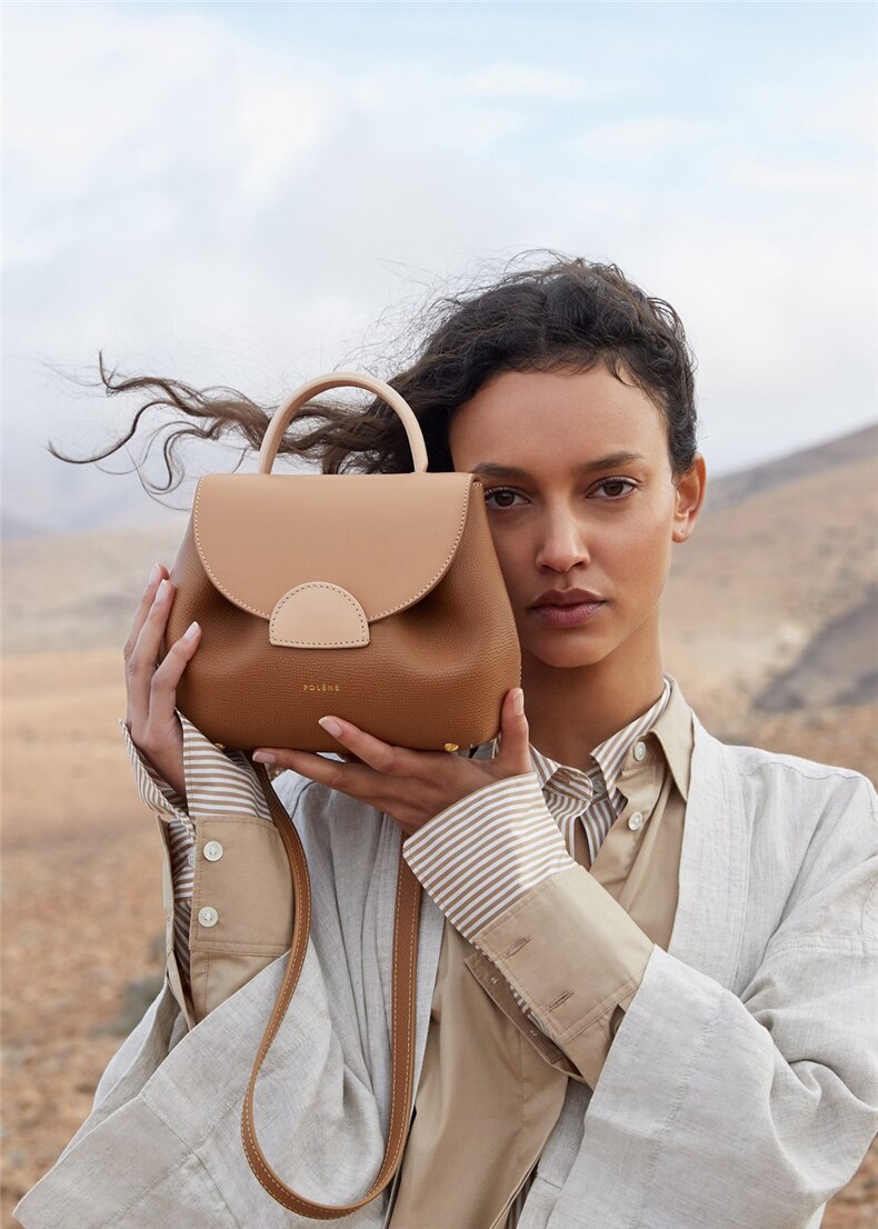 New arrivals France Polene Bag Women's French Design Light Luxury Single Shoulder Bag Female Leather CrossBody Bags