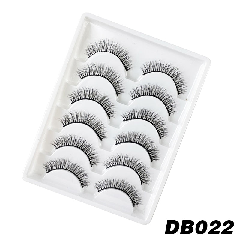 6 / 10 pairs Natural Short Eyelashes 3D Mink Lashes ExtensionsThick, Lightweight, Comfortable, Natural Look And Shape