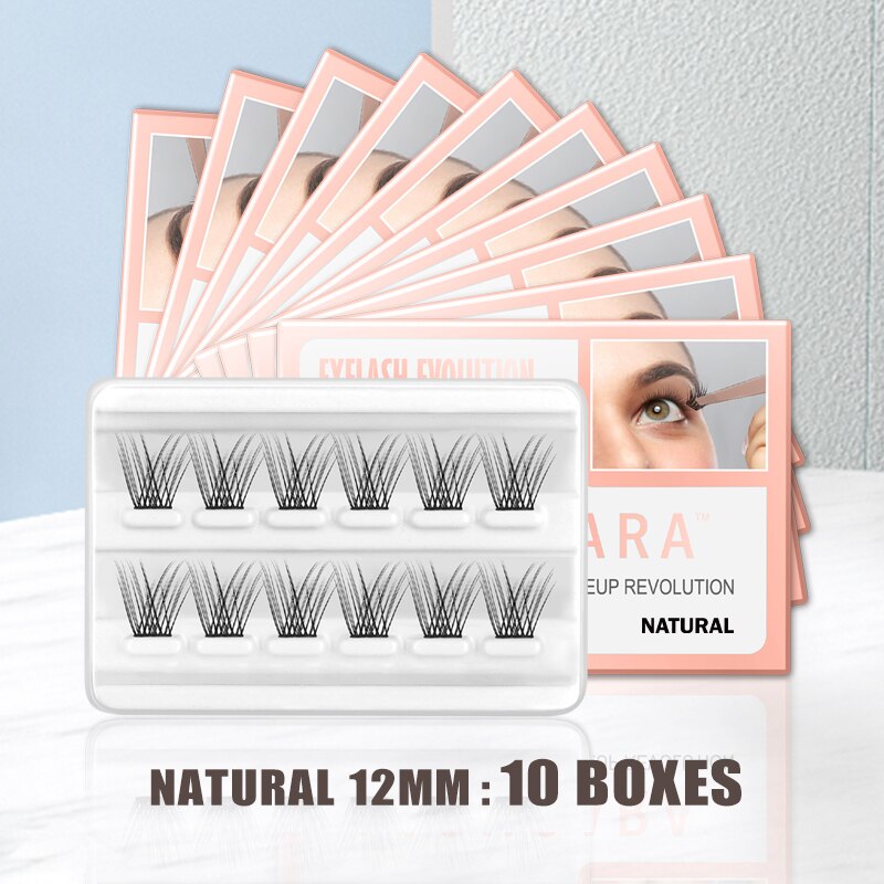 DIY Lash Clusters Kit Eyelash Extension Segmented Lashes Glue Bond, Remover, Tweezer Makeup korean Cosmetic