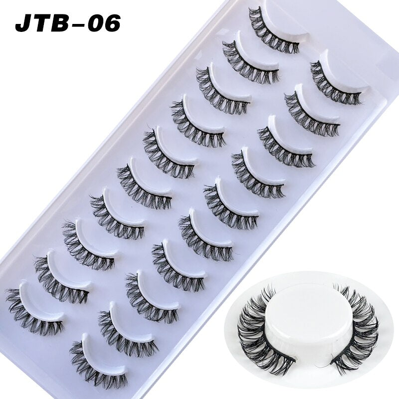 10 Pairs 3D Faux Mink Lashes Russian