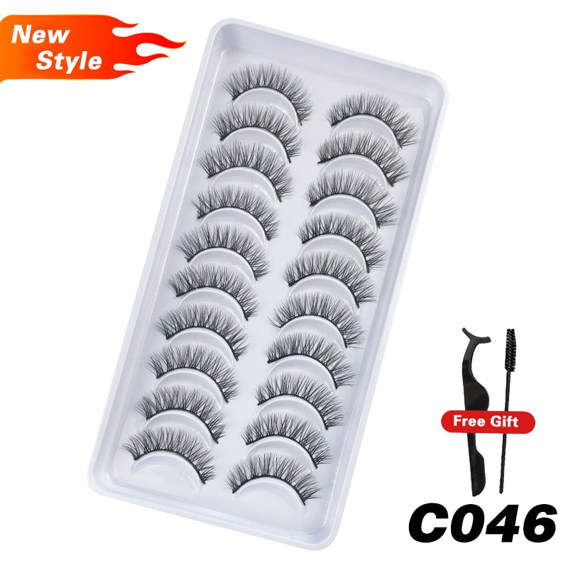 6 Pairs 3D Natural Mink Lashes for naturally enlarged lashes