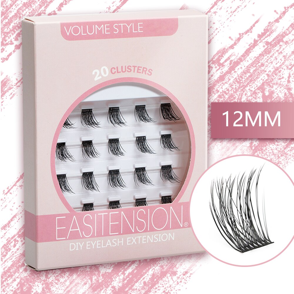 Natural 3D Barbie Volume Cluster Lashes Makeup Lashes Mix 3D Effect Individual Lash