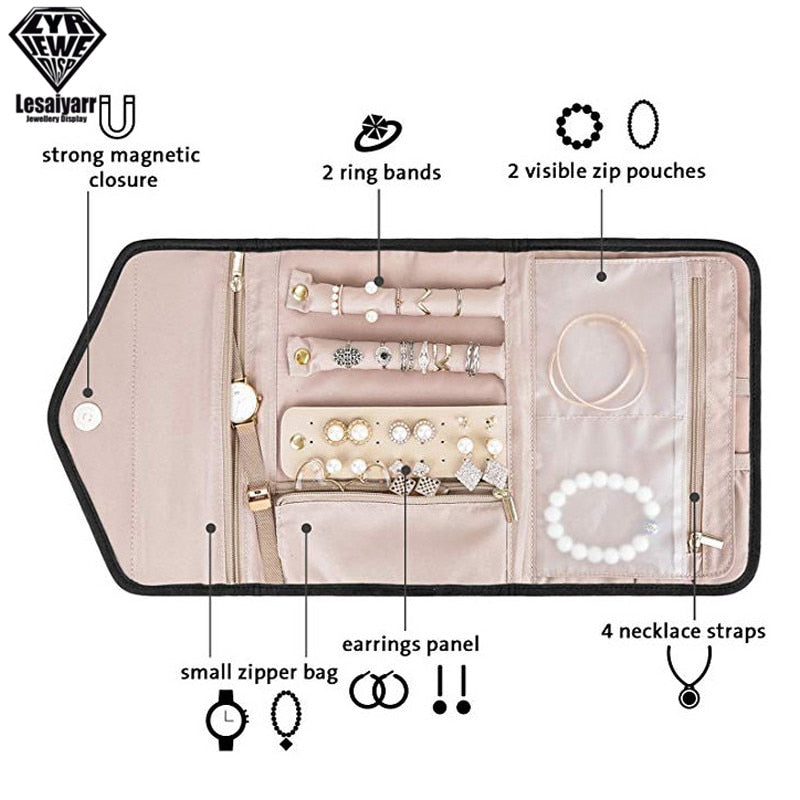 Travel Portable Jewelry Organizer for organised jewellery
