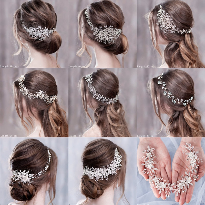 Luxurious Flower Headbands Tiaras Wedding Hair Accessories For wedding
