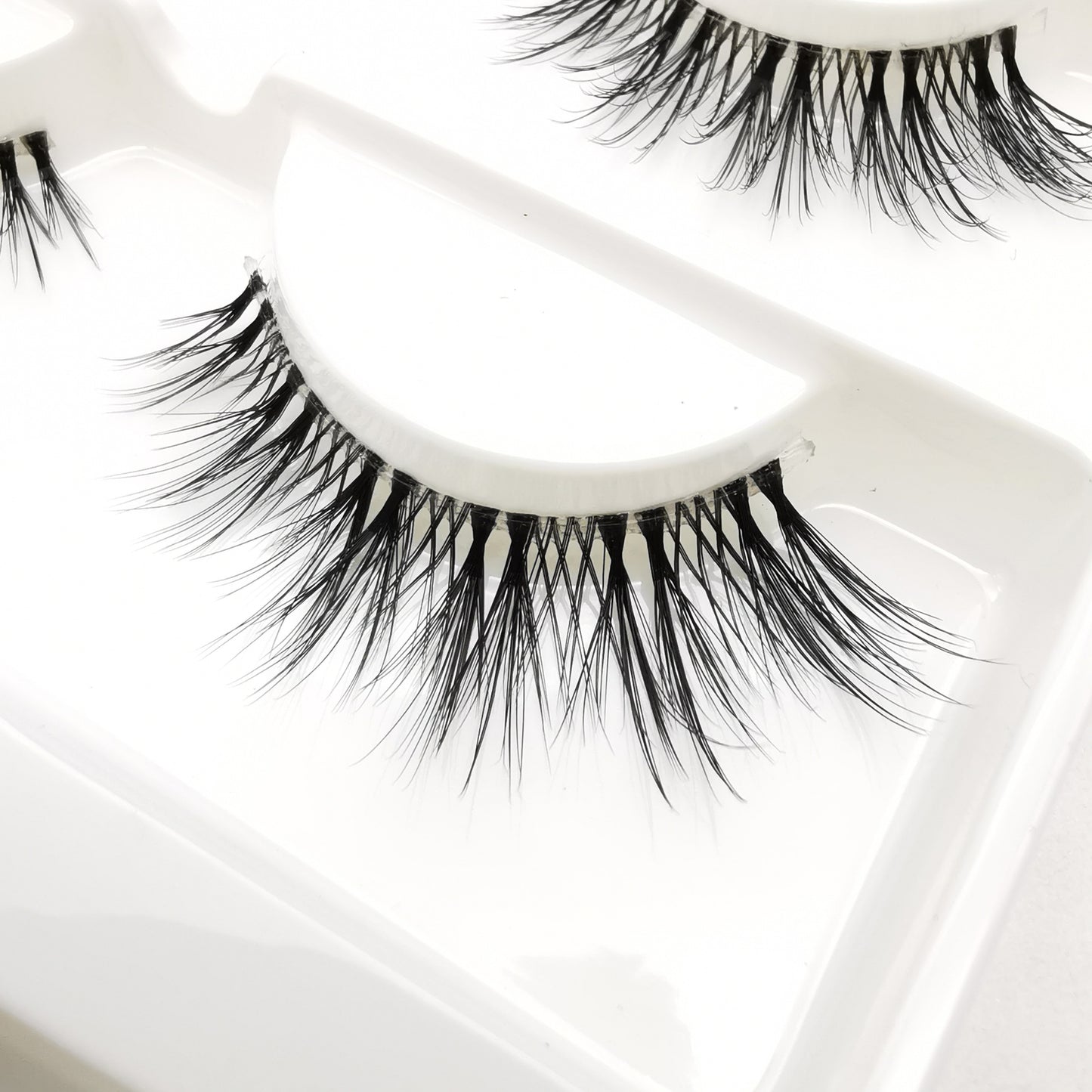3 pairs 3D Mink Lashes Natural Long Wispy False Eyelashes +tweezers