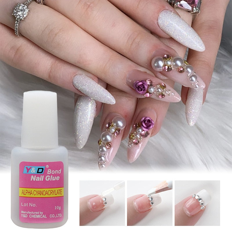 10 g Nail Glue for acrylic nails | Professional | Self Adhesive Fast Drying Press on nails