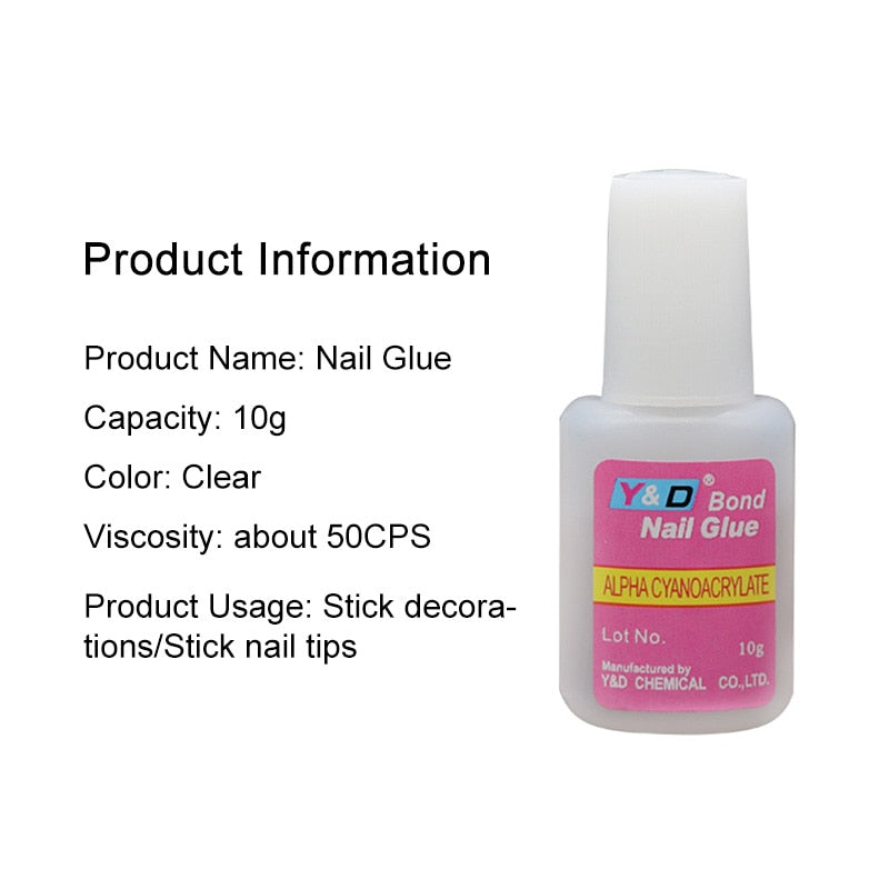 10 g Nail Glue for acrylic nails | Professional | Self Adhesive Fast Drying Press on nails