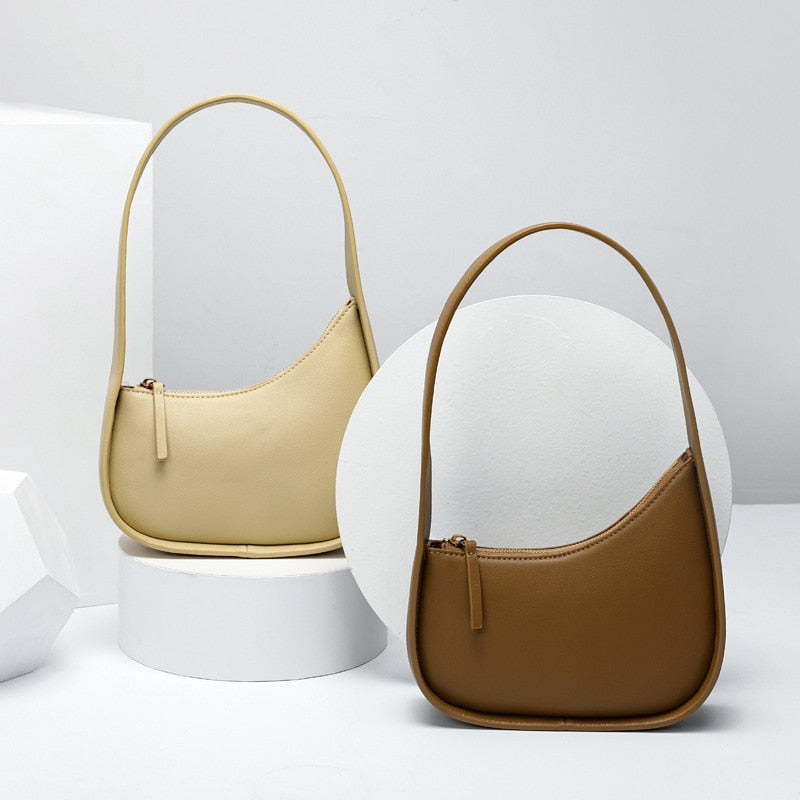 women bag Genuine Leather Bucket Solid Casual Zipper shoulder bag handbag simple style high-capacity vintage bag