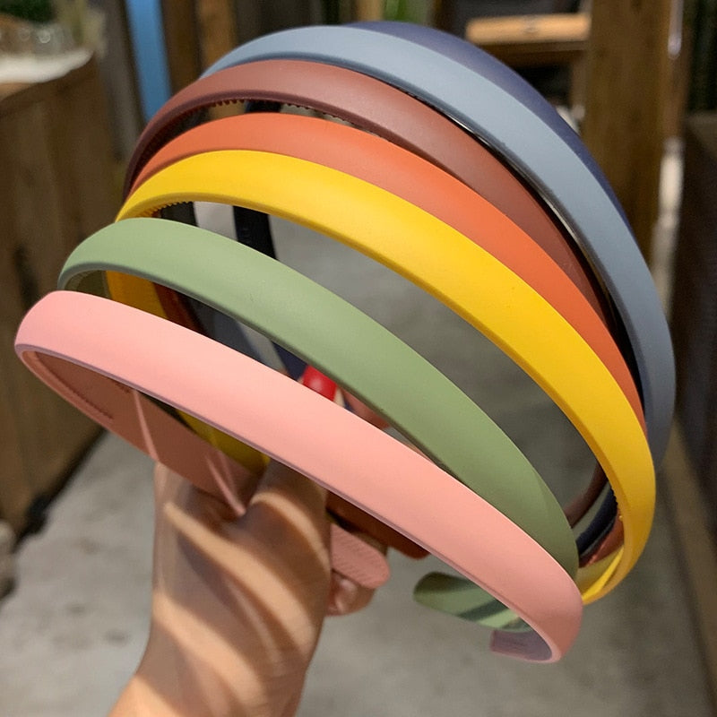 Plastic Colorful Suede Hairband Hoop Headband for Women