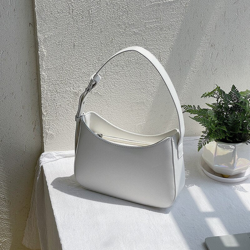 Bags Leather Zipper Underarm Bag Ladies