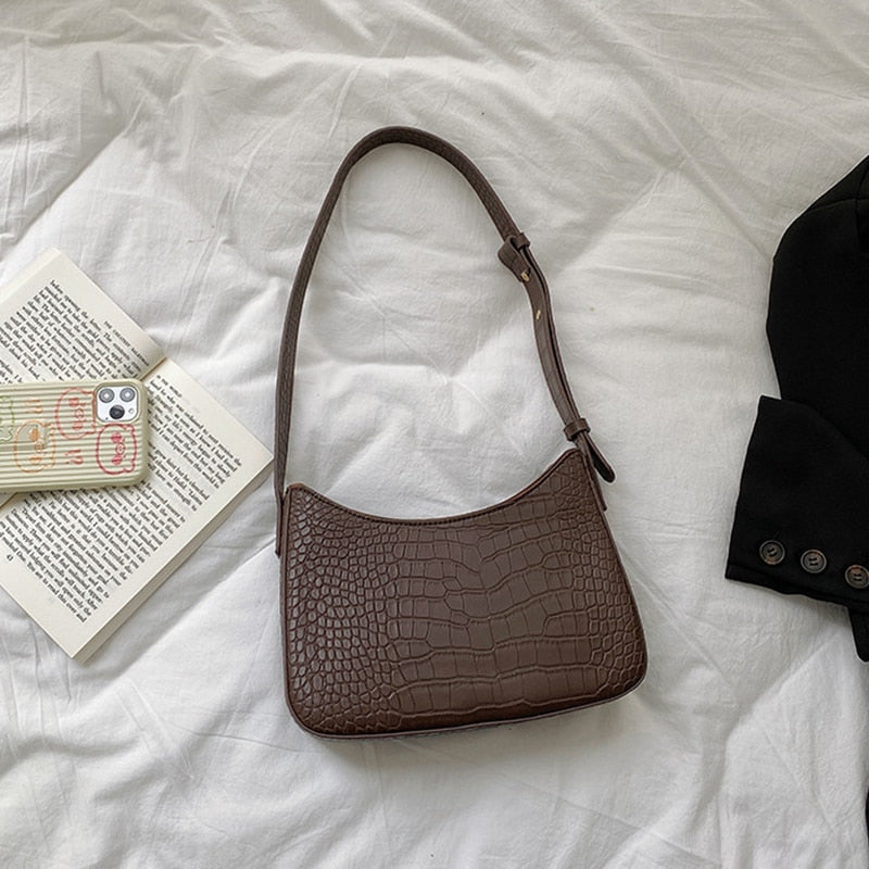Bags Leather Zipper Underarm Bag Ladies