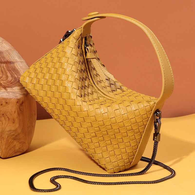 Women's Weave Totes Shoulder Bag Luxury Designer Fashion Crossbody Ladies High-Quality Purses Mobile Phone Bags 2023 NEW