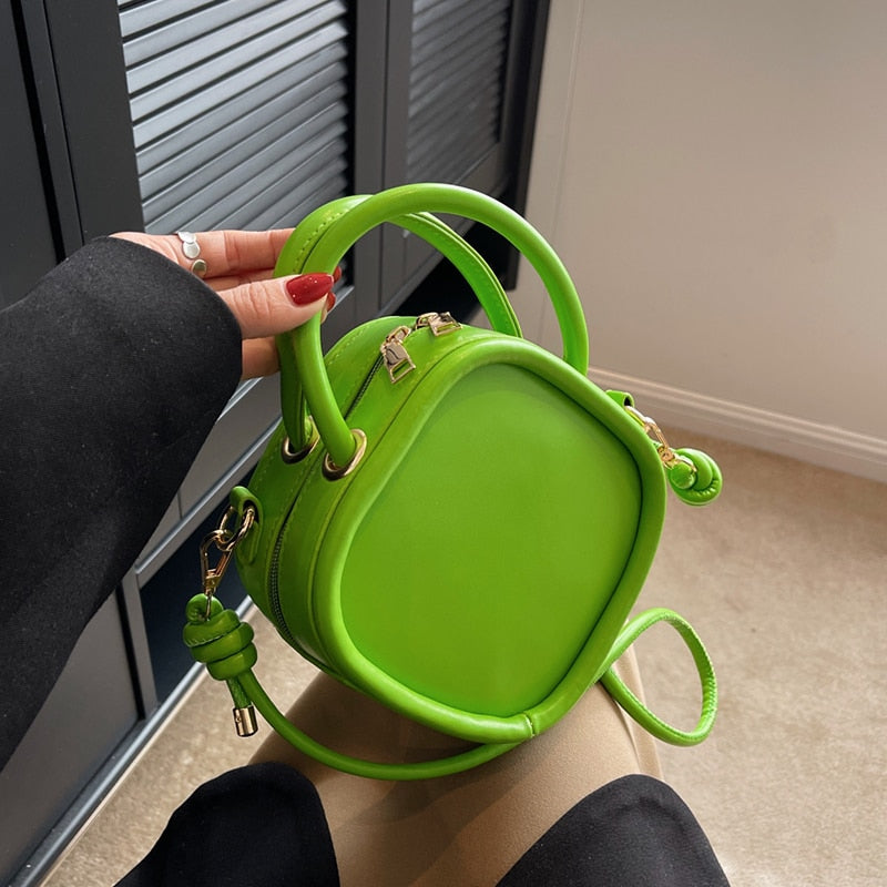 Geometric Women Handbag Green Design Lattice Shoulder Bag Fashon Ladies Knotted Shoulder Mini Crossbody Bag Purse Tote Clutch