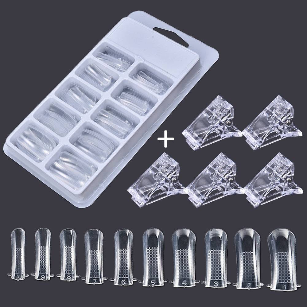 100pcs Professional Nails Long Instantly Upgrade Your Look With Long Transparent Clear Fake Nail For Home DIY Nail Salon Nail Extension