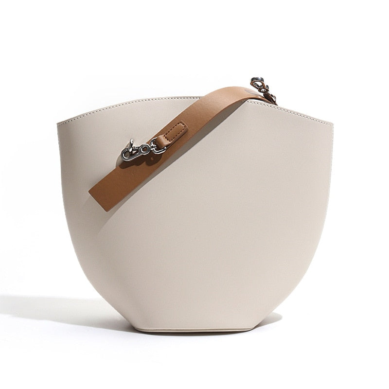 Versatile Small Design Bucket Type Leather Women's Tote Bag Large Capacity Fashion One Shoulder Messenger Bags