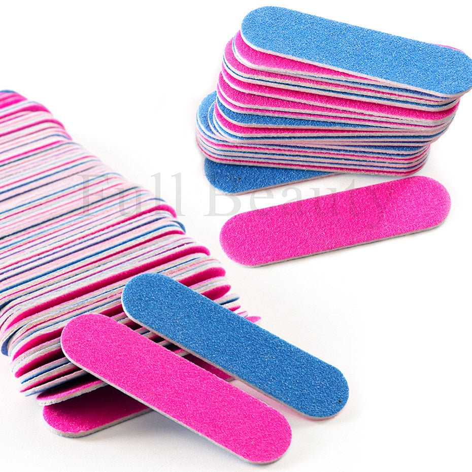 Mini Double Sided Nail File Set Sanding Buffer Block 180/240 Grit Gel Polish Manicure Tool Kit SA858