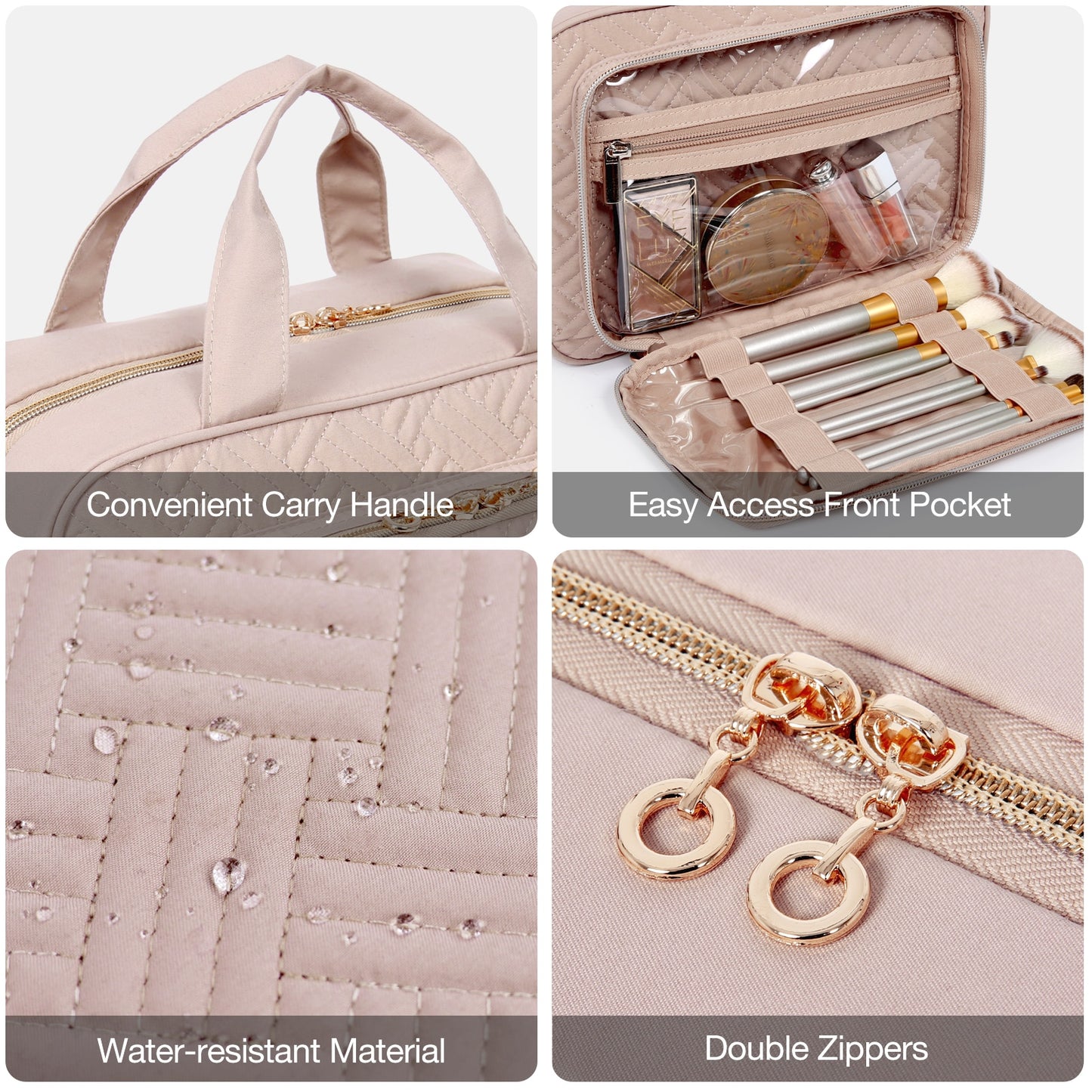 BAGSMART waterproof Travel Makeup Organizer Toiletry Bags Cosmetics|Jewellery|Makeup organiser for travel
