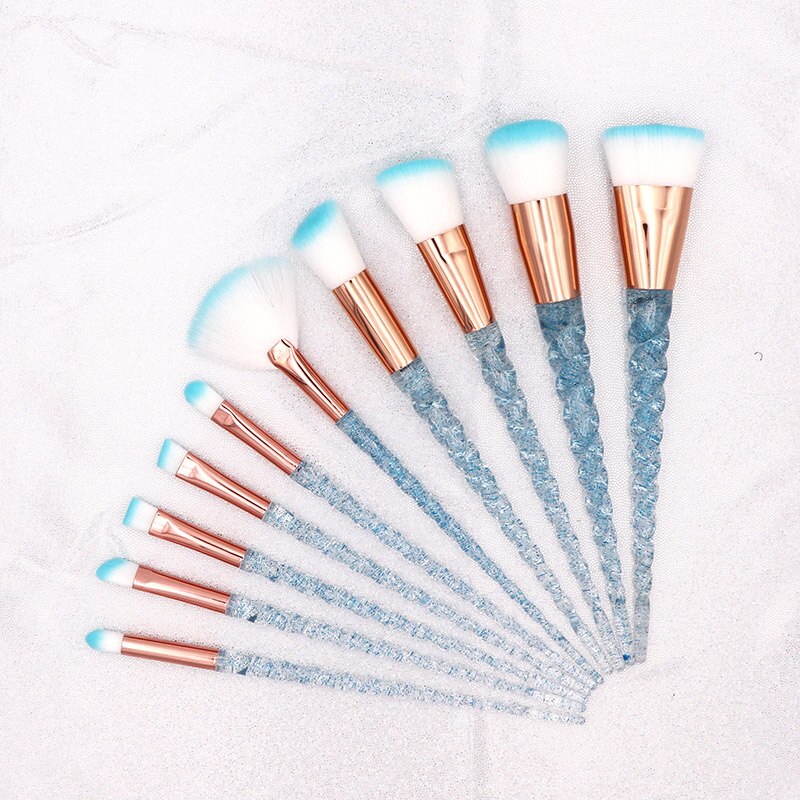 10Pcs Blue Unicorn Makeup Brushes Set Makeup Brush For all Beauty Makeup, Makeup Tools, Makeup Brush, Cosmetic Brush