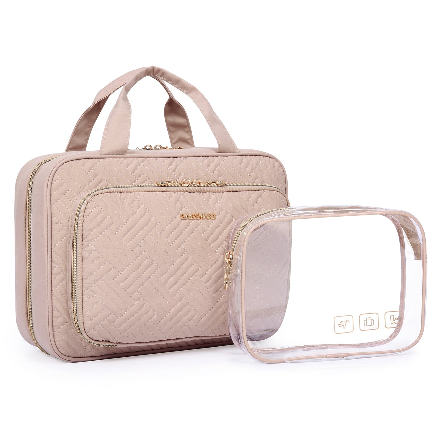 BAGSMART waterproof Travel Makeup Organizer Toiletry Bags Cosmetics|Jewellery|Makeup organiser for travel