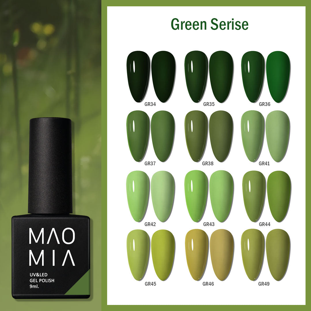 Gel Nail Polish Green Color Series Nail Polish Paint Manicure Gel Semi Permanent Painting Art Nails Accesories