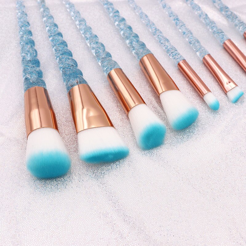 10Pcs Blue Unicorn Makeup Brushes Set Makeup Brush For all Beauty Makeup, Makeup Tools, Makeup Brush, Cosmetic Brush