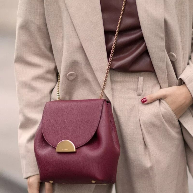 Retro Women's Bags Fashion Brand Crossbody Bag Luxury Designer Bucket Bags New Small Chain Handbags Women Leather Shoulder Bag