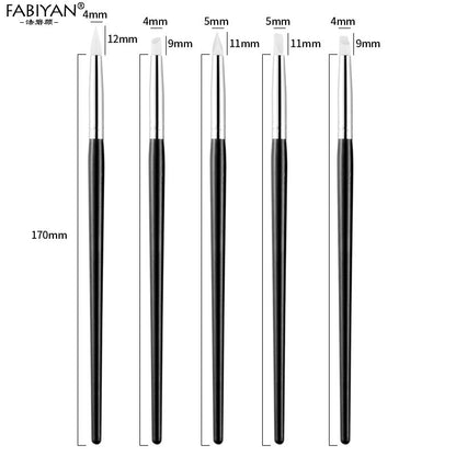 5Pcs of Silicone Manicure Tools Brush Soft Pen brushes for Nail Art