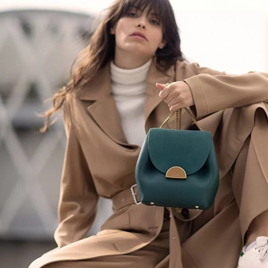 Retro Women's Bags Fashion Brand Crossbody Bag Luxury Designer Bucket Bags New Small Chain Handbags Women Leather Shoulder Bag