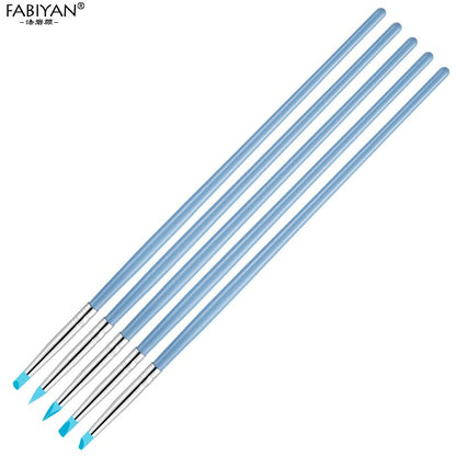 5Pcs of Silicone Manicure Tools Brush Soft Pen brushes for Nail Art