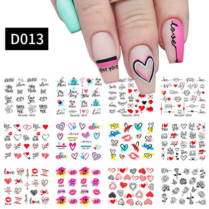 12 Styles Nail  Abstract Stickers
