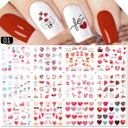 12 Styles Nail  Abstract Stickers