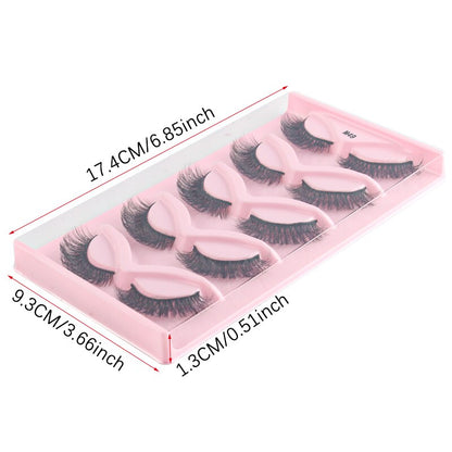 Half Lashes 3D Cat Eye Lashes Natural Look Fluffy Corner Eyelashes 3/5/10 Pairs Wispy Half False Eyelashes Faux Mink Makeup