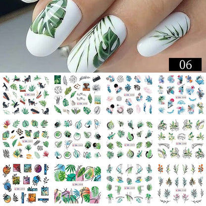 12 Styles Nail  Abstract Stickers