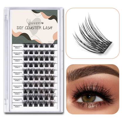 ETVITE Cluster Lashes DIY Eyelash Extension Lash Bond and Seal for Cluster Lashes 60pcs Mix Lengths Volume Comfortable