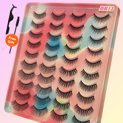 20Pairs 3D Mink Lashes Fluffy Soft  Natural Reusable Eyelash Thick, Lightweight, Comfortable, Natural Look And Shape