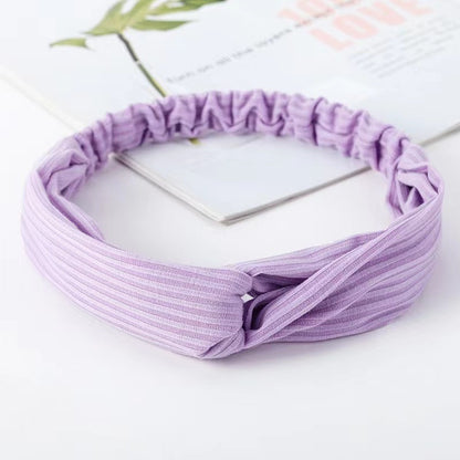 Solid Color Headband for Women Men Yoga Knitting Elastic Hair Bands Turban Makeup Hair Hoop Vintage Headwrap Accessories