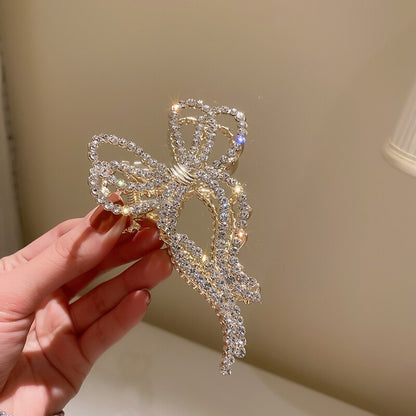 Pearl Hair Claw Set Clip for Women Pearl Bow Hairpins Metal Hair Accessories Geometric  Barrette Crystal Clip Big