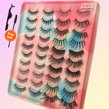 20Pairs 3D Mink Lashes Fluffy Soft  Natural Reusable Eyelash Thick, Lightweight, Comfortable, Natural Look And Shape