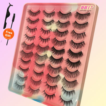 20Pairs 3D Mink Lashes Fluffy Soft  Natural Reusable Eyelash Thick, Lightweight, Comfortable, Natural Look And Shape