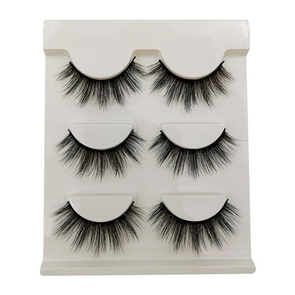 Half Lashes 3D Cat Eye Lashes Natural Look Fluffy Corner Eyelashes 3/5/10 Pairs Wispy Half False Eyelashes Faux Mink Makeup