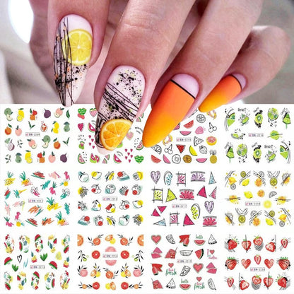 12 Styles Nail  Abstract Stickers