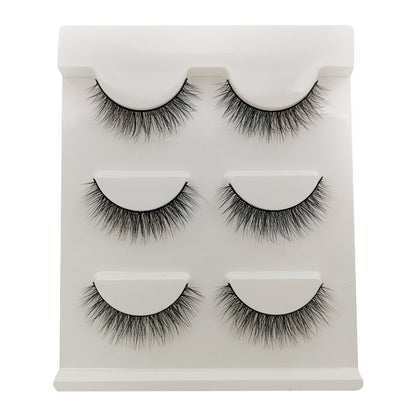 Half Lashes 3D Cat Eye Lashes Natural Look Fluffy Corner Eyelashes 3/5/10 Pairs Wispy Half False Eyelashes Faux Mink Makeup