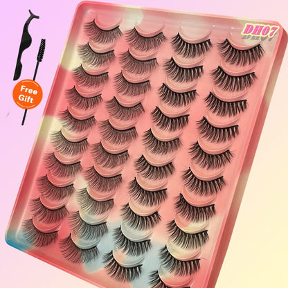 20Pairs 3D Mink Lashes Fluffy Soft  Natural Reusable Eyelash Thick, Lightweight, Comfortable, Natural Look And Shape