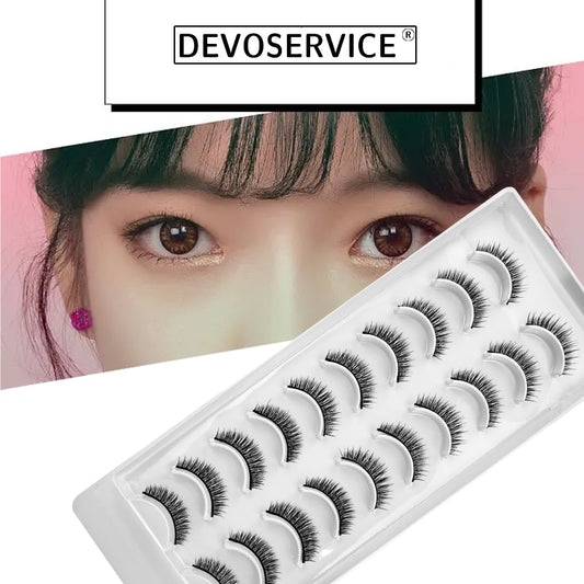 10 Pairs Natural 3d Faux Mink False Eyelashes