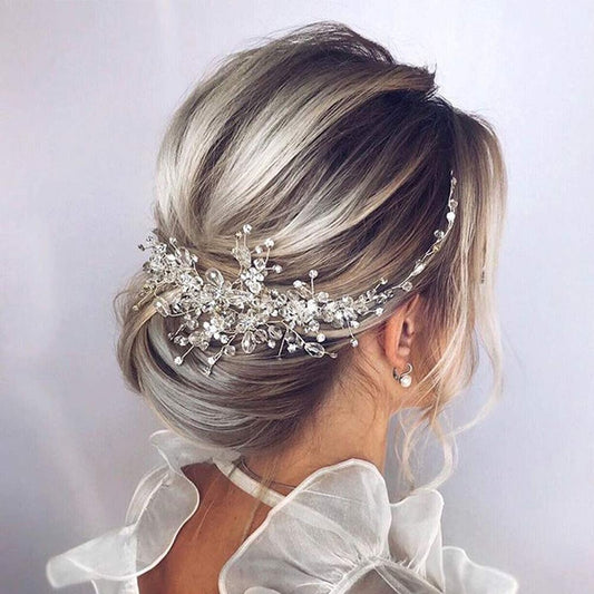 Pearl Crystal Wedding Hair Combs Hair Accessories for Bridal Flower Headpiece Headbands Women Bride Hair ornaments Jewelry